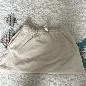 Cat & Jack Tan and White Skater Mini Skirt